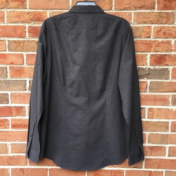 NWT Michael Kors Charcoals slim-fit shirt  Sz LG - Picture 7 of 8